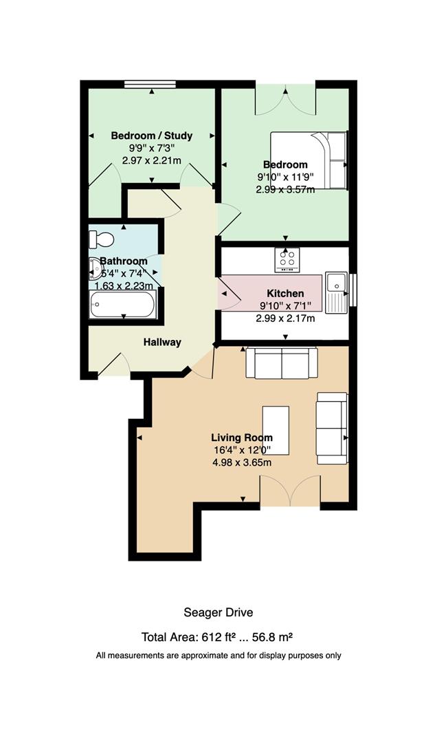 Floorplan for Seager Drive, Cardiff Bay